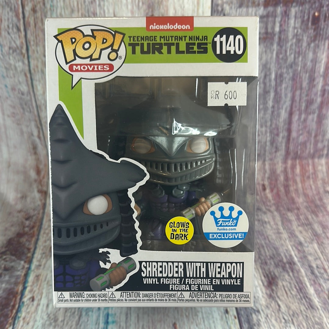 1140 Teenage Mutant Ninja Turtle, Shredder With Weapon (Glow, Funko Exclusive)