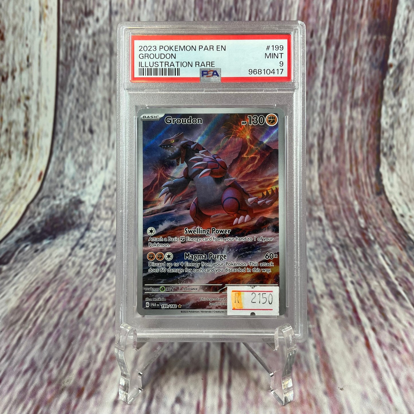 [SLAB] 199/182 - 2023 Pokémon PAR EN - Groudon (Mint 9)