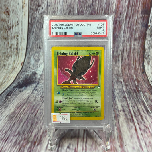 [SLAB] 106/105 - 2002 Pokémon Neo Destiny - Shining Celebi (Mint 9)