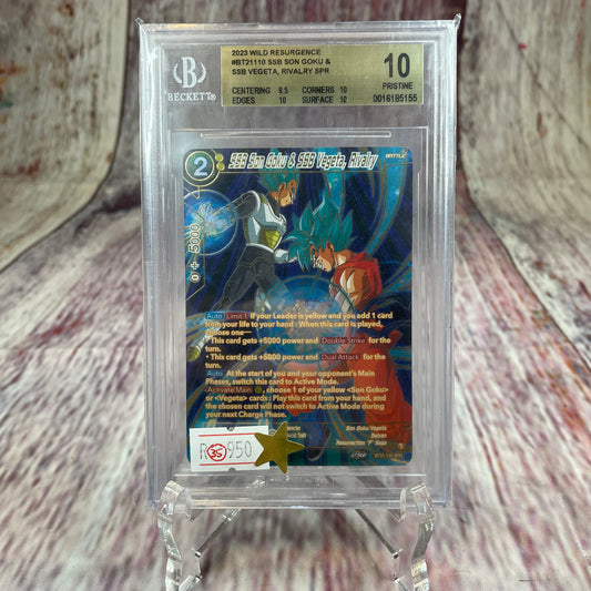 2023 Wild Resurgence - BT21110 SSB Son Goku & SSB Vegeta, Rivalry SPR [PRISTINE 10]