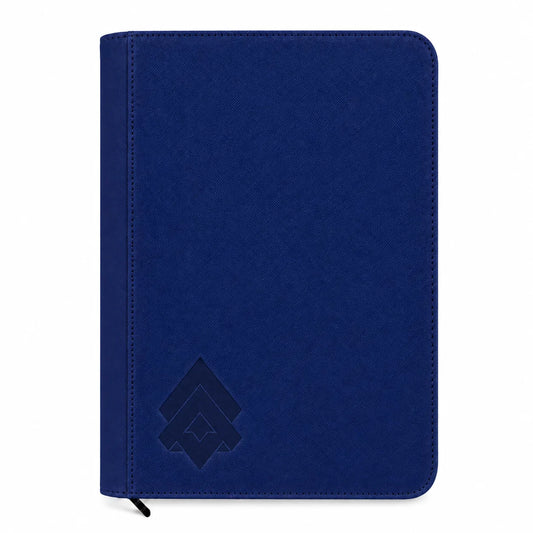 [MIDNIGHT BLUE] Level Up 4 Pocket Side Loading Zip Card Binder - Diamond Series - 160 cards