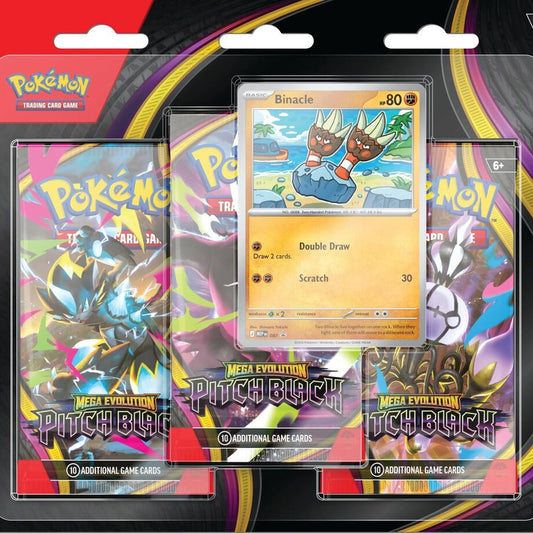 Pokémon TCG: Mega Evolution - Pitch Black - 3-Pack Blister
