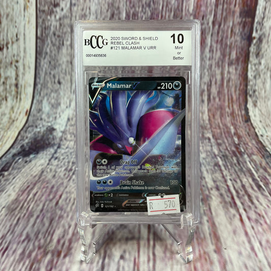 [SLAB] 121/192 - 2020 Sword & Shield Rebel Clash - Malamar V (Mint 10)