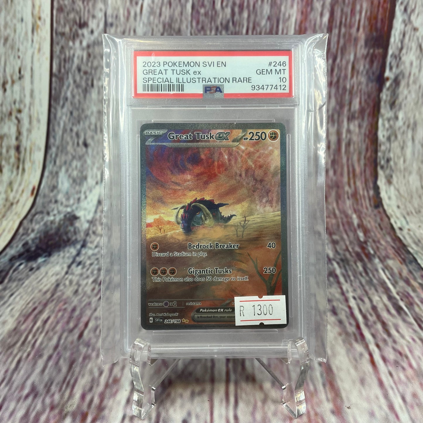 [SLAB] 246/198 - 2023 Pokémon SVI EN - Great Tusk ex (GEM MINT 10)