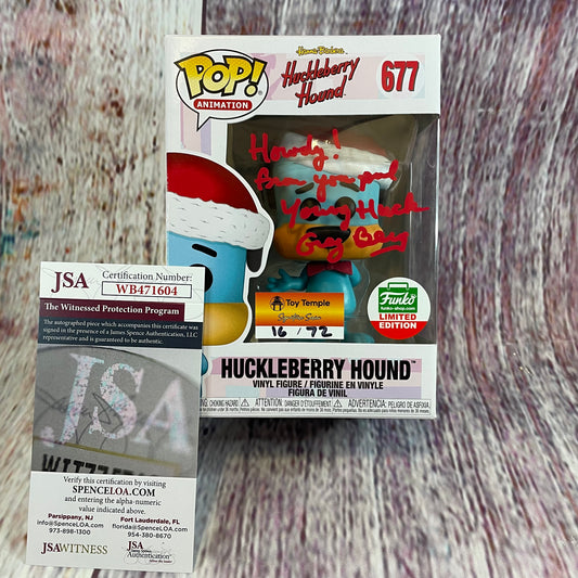 677 Signed Huckleberry Hound, Huckleberry Hound (Toy Temple Signature Series, Funko Limited Edition)