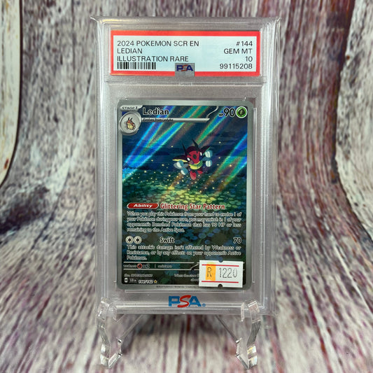 [SLAB] 144/142 -2024 Pokémon SCR EN - Ledian (GEM MINT 10)