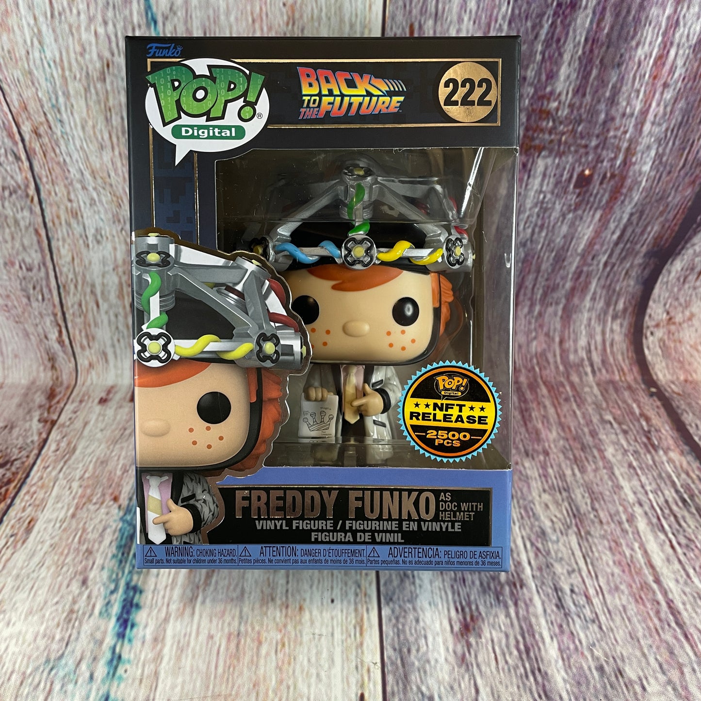 222 Back to The Future, Freddy Funko as Doc with Helmet (NFT Release 2500 PCs)