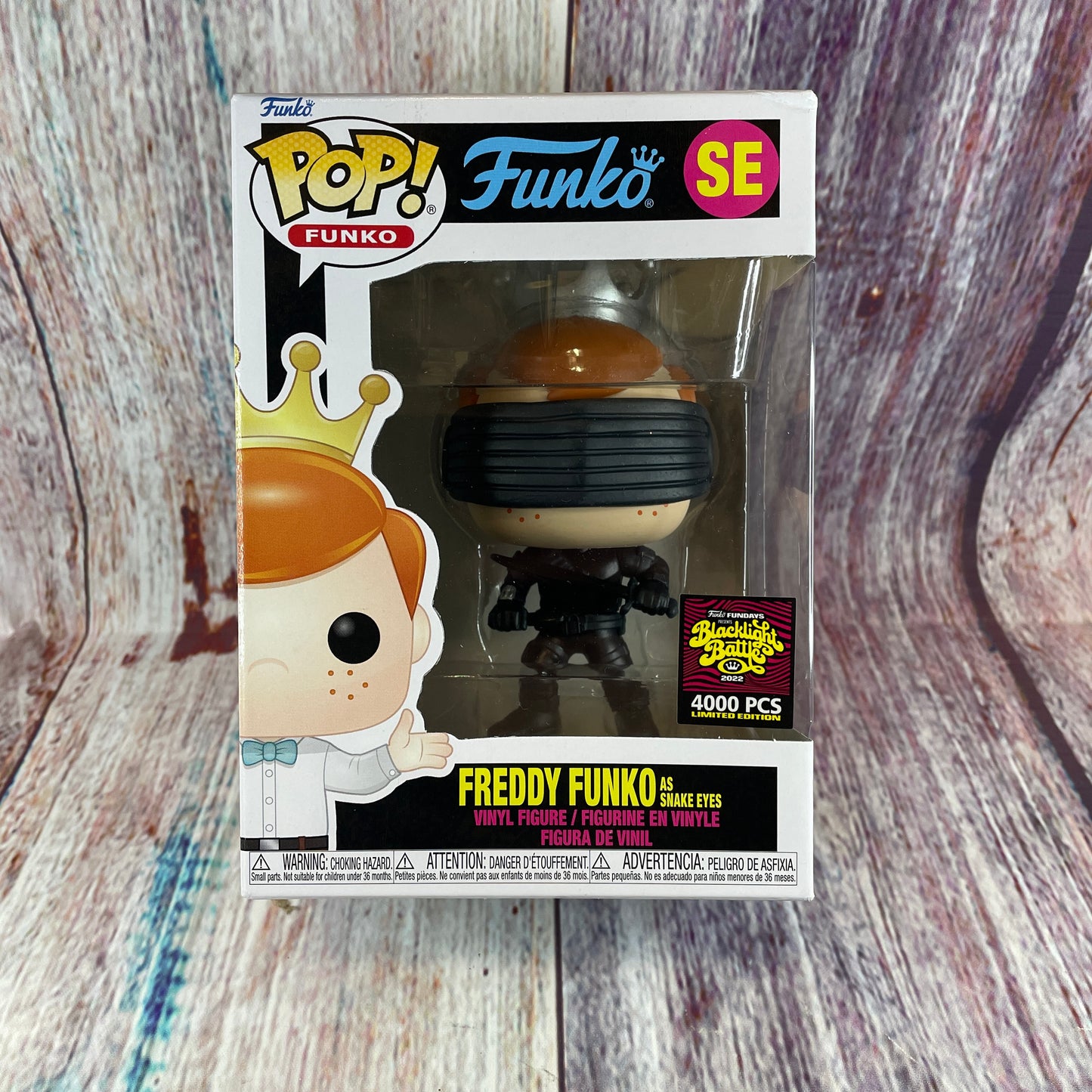 SE Funko, Freddy Funko as Snake Eyes (Blacklight Battle 4000 PCS Limited Edition)