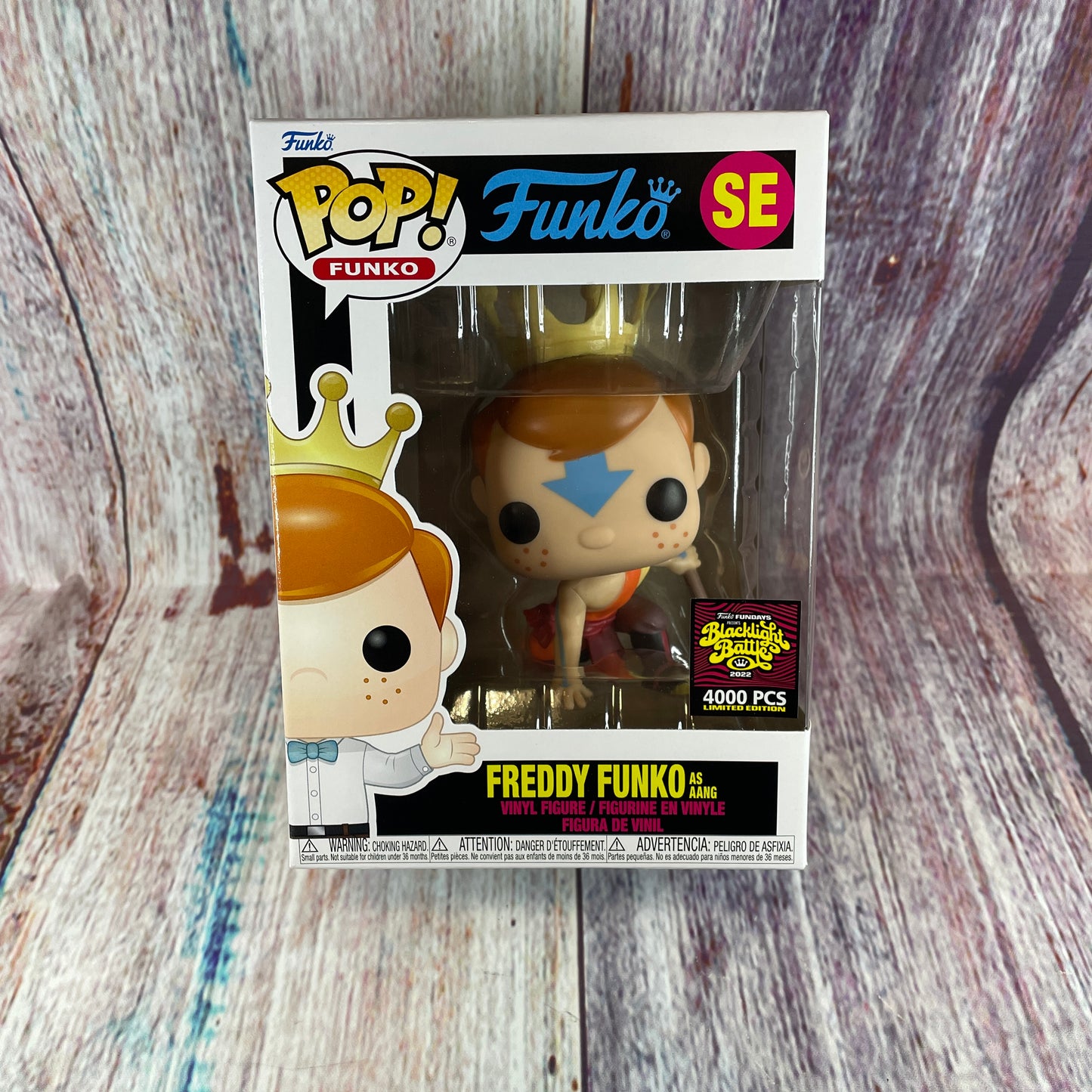 SEFunko, Freddy Funko as Aang (Blacklight Battle Limited Edition)