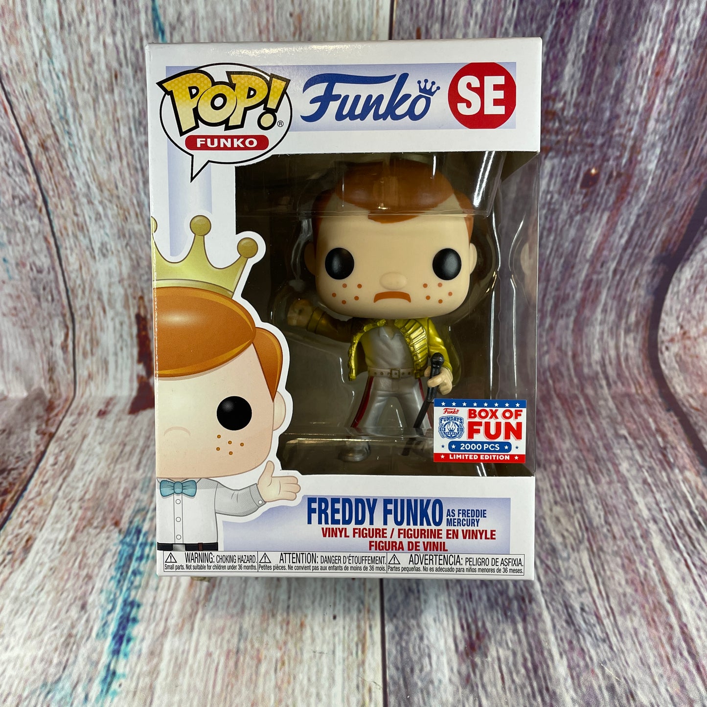 SE Funko, Freddy Funko as Freddie Mercury (Box Of Fun 2000 PCS Limited Edition)