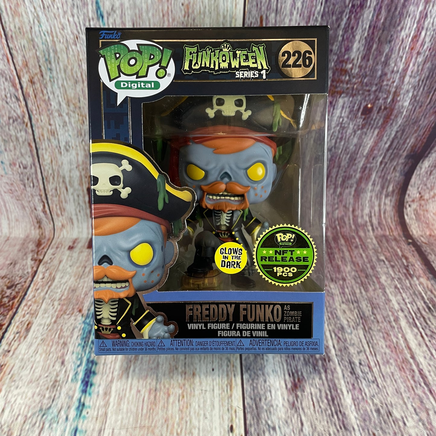 226 Funkoween Series 1, Freddy Funko as Zombie Pirate (Glow, NFT Release 1900 PCs)