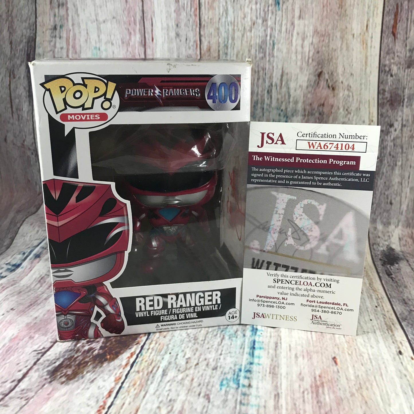 400 Signed Power Rangers, Red Ranger (Box Damage)